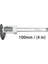 Gümüş 100 100/150MM 4/6 Inç LCD Dijital Elektronik Karbon Fiber Sürmeli Kumpas Ölçer Mikrometre Ölçme Aracı 1 M Mezura (Yurt Dışından) 1
