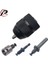 Ayna ve Sds Plus Anahtarsız 0.8-10MM 3 Çeneli 3/8-24UNF Matkap Chuck Hızlı Değiştirme Adaptörü Sds-Plus Şaft 1/4" Altıgen Kare Fit Döner Darbeli/darbeli Matkap (Yurt Dışından) 3