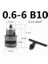 B10 0.6-6mm Demir Yepyeni 1.5-10MM B12 1-10MM Konu Anahtarlı Chuck Elektrikli Matkap Chuck Adaptörü B10 0.6-6 mm (Yurt Dışından) 1