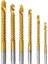 6 Adet Yuvarlak 6/1 Adet Hss Büküm Matkap Uçları Seti 3-8mm Tırtıklı Kanal Açma Kesme Musluk Spiral Testere Ahşap Metal Plastik Delik Testere Titanyum Matkap Araçları (Yurt Dışından) 1