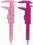 Pembe 0-80MM Sürmeli Kumpaslar Plastik Takı Ölçüm Sergi Hediye Çift Ölçekli Cetvel Sürgülü Kaliper Ölçer Ölçü Aracı (Yurt Dışından) 2