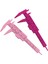 Pembe 0-80MM Sürmeli Kumpaslar Plastik Takı Ölçüm Sergi Hediye Çift Ölçekli Cetvel Sürgülü Kaliper Ölçer Ölçü Aracı (Yurt Dışından) 3