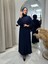 Pıeef 2415 Lacivert Akor Abaya 3