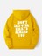 Sarı Dont Trip Baskılı Oversize Kapüşonlu Erkek Sweatshirt 2