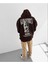 Unisex Kahverengi Gangster Baskılı Oversize Kapüşonlu Sweatshirt 2