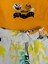 Erkek Çocuk Hello Baskılı Sarı T-Shirt Palmiye Desenli Şort %100 Pamuk İkili Takım 1