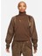 Dik Yaka Kahve Kadın Sweatshırt DQ6924-259 W Nsw Aır Cord Flc Top 2