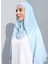 ST111-HİJABLI Şifon Oval Eşarp 30 Bebe Mavi - Bebemavisi - 3