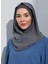 ST300-SİMLİ Abiye Hijab 27 Koyu Gri - Koyu Gri - 1