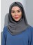 ST300-SİMLİ Abiye Hijab 27 Koyu Gri - Koyu Gri - 4