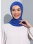 ST111-HİJABLI Şifon Oval Eşarp 14 Saks - Saks Mavisi - 1