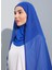 ST111-HİJABLI Şifon Oval Eşarp 14 Saks - Saks Mavisi - 4