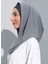 ST300-SİMLİ Abiye Hijab 28 Açık Gri - Açık Gri - 3