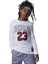 Çocuk Beyaz Bisiklet Yaka Baskılı Sweatshirt 95C591-001 Jdb Practıce Flıght Ls T 1