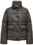 Gümüş Kadın Mont Onlanja Faux Leather Oversıze Puffe 3