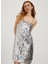 Klasik Yaka Payetli Gümüş Standart Kadın Elbise Jxava Sequın Strap Short Dress Wvn 1