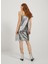 Klasik Yaka Payetli Gümüş Standart Kadın Elbise Jxava Sequın Strap Short Dress Wvn 4