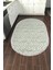 Dijital Mutfak Halısı Yıldız Deri Kaymaz Taban Saçaklı Oval Modern Eliana Yeşil 1