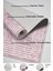 Dijital Mutfak Halısı Trend Keçe Kaymaz Taban Modern Shelbi Pudra 5