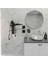 DC-5119 Dekoratik Siyah Yapıştırmalı Fön Banyo Metal Saç Kurutma Fön Makinesi Askısı Pratik Vidasız Montaj 1