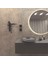 DC-5119 Dekoratik Siyah Yapıştırmalı Fön Banyo Metal Saç Kurutma Fön Makinesi Askısı Pratik Vidasız Montaj 2