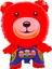 Kırmızı Ayıcık Büyük Boy 42CMX59CM Folyo Balon (Helyum) No:27 1