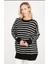 21495 Çizgili Triko Tunik Qks #23-11# 1