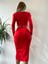 Kırmızı Sandy Kumaş İkili Takım 2