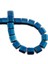 Hematit Doğal Taş Parlak Mavi Yassı Kare Kesim 10X10MM Dizi 1
