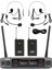 Lv-502Y UHF Dijital 2x30 Kanal Çiftli Yaka Telsiz Kablosuz Mikrofon (Headset Hediyeli) 1