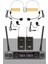 Lv-502Y UHF Dijital 2x30 Kanal Çiftli Yaka Telsiz Kablosuz Mikrofon (Headset Hediyeli) 2