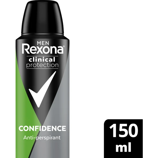 Rexona Men Clinical Protection Erkek Sprey Deodorant Confidence 96 Saat Koruma 150 ml