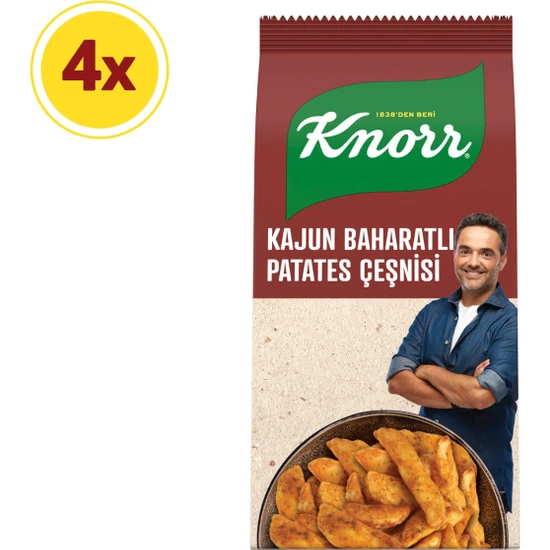Knorr Kajun Baharatlı Patates Çeşnisi 60G X4 Adet