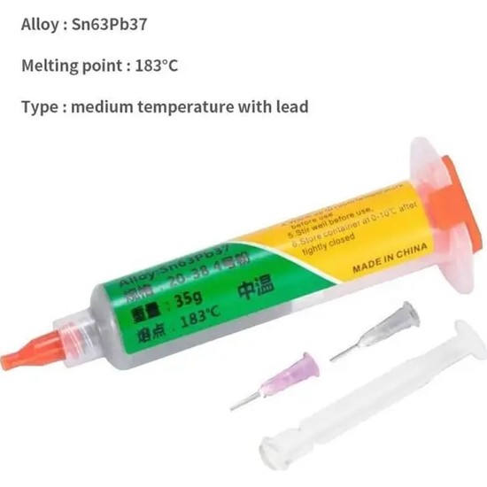 SN63PB37 Yeni Tip Düşük Sıcaklık Kurşunsuz Şırınga Smd Lehim Pastası ...