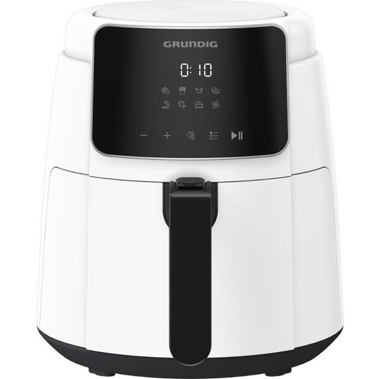 Grundig Beyaz Airfryer 0,9 Lt Tek Hazneli Isı Ayarlı Hızlı Isınma ve Çıkarılabilir Hazne Tasarımı