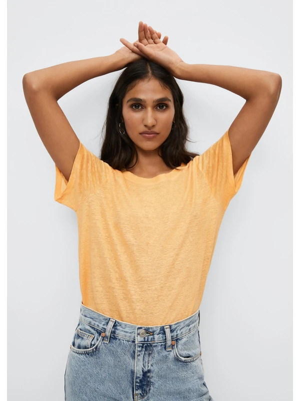 Mango Kısa Kollu Örme T-Shirt
