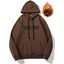 Kahverengi Take Care Baskılı Oversize Kapüşonlu Erkek Sweatshirt 1