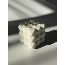Ivory Pure Atelier Beyaz Kare Bubble Şekilli Kokulu Soya Mum