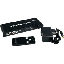 Fully 3 Port 3x1 HDMI Switch Kumandalı Adaptörlü