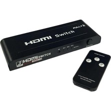 Fully 3 Port 3x1 HDMI Switch Kumandalı Adaptörlü