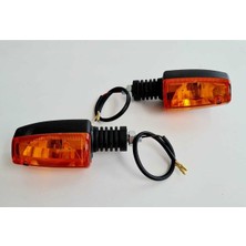 Motosvn Cg-Asya-Kuba Kısa Körüklü Sinyal 2 Li Sarı Camlı