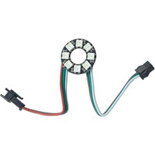 Kaled Ring Halka LED 8 Bit WS2812B 8 LED Argb Neopixel Adreslenebilir 5 Volt Soketli