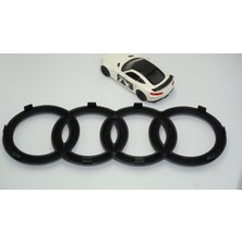 Dk Audi A3 A4 A5 A6 Ön Panjur Izgara Halka Parlak Siyah Abs Logo Amblem