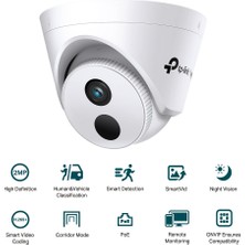 TP-LINK Vıgı C420I(2.8 mm) 2 mp 2.8 mm 30 Mt H265+ Ir Dome Ip Kamera