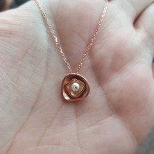 925 Ayar Gümüş Minik İncili Çanak Kolye