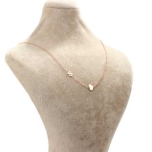 925 Ayar Gümüş 1 Harf ve Kalp Kolye