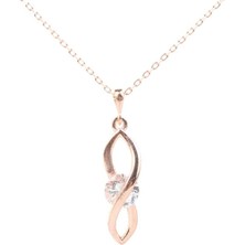 925 Ayar Gümüş Zirkon Taşlı Sonsuzluk Model Kolye