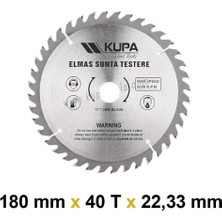 Kupa Hırdavat Kupa Ahşap Sunta Elmas Testere 180 mm x 40T x 22,23 Mm.