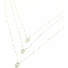 925 Ayar Gümüş Fatma Ananın Eli Kolye