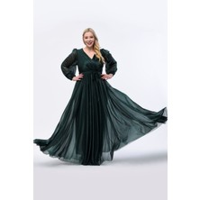 Işıltı Abiye Uzun Simli Tül Abiye